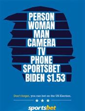 Sportsbet Person Woman Man Camera TV advert for US Presidential Election